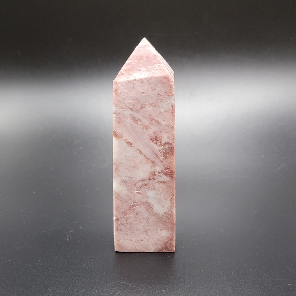 Pink Agate Obelisk Crystal Tower - Picture 2 of 3